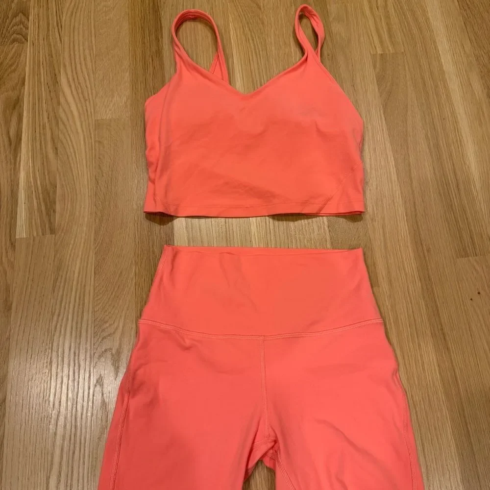 Lululemon Athletica Align Tank Top & Align Shorts Raspberry Cream - Picture 3 of 7